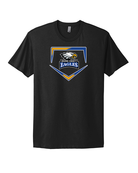 Brown County HS Baseball Plate - Mens Select Cotton T-Shirt