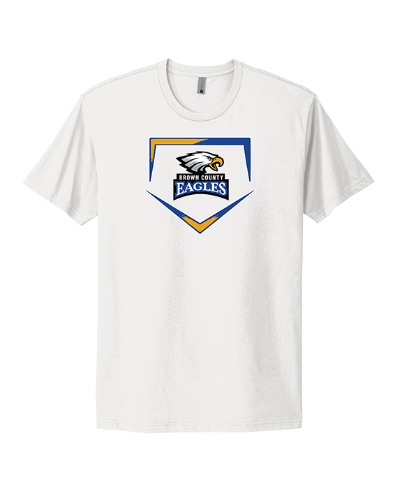 Brown County HS Baseball Plate - Mens Select Cotton T-Shirt