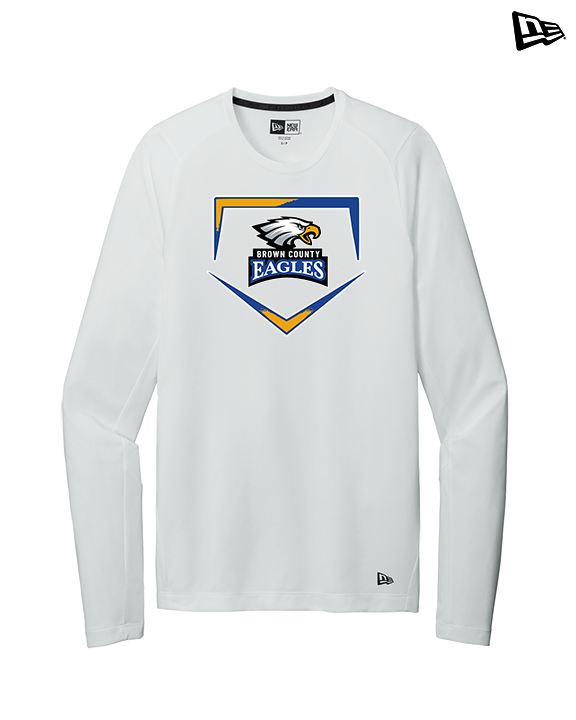Brown County HS Baseball Plate - New Era Performance Long Sleeve