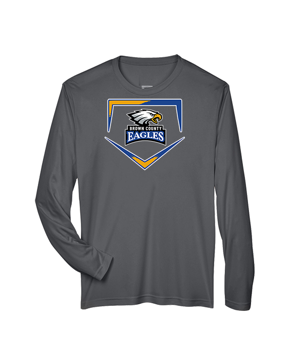 Brown County HS Baseball Plate - Performance Longsleeve