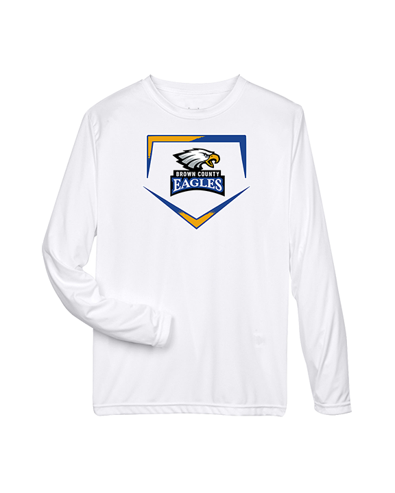 Brown County HS Baseball Plate - Performance Longsleeve