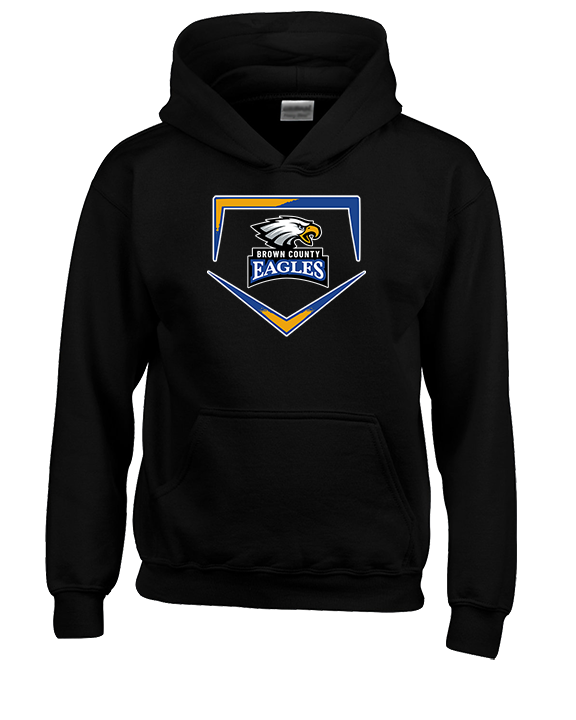 Brown County HS Baseball Plate - Youth Hoodie