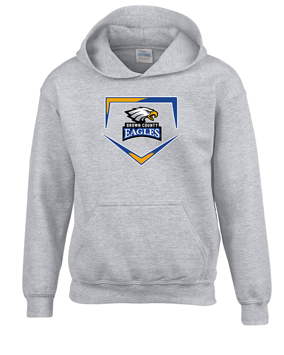Brown County HS Baseball Plate - Youth Hoodie