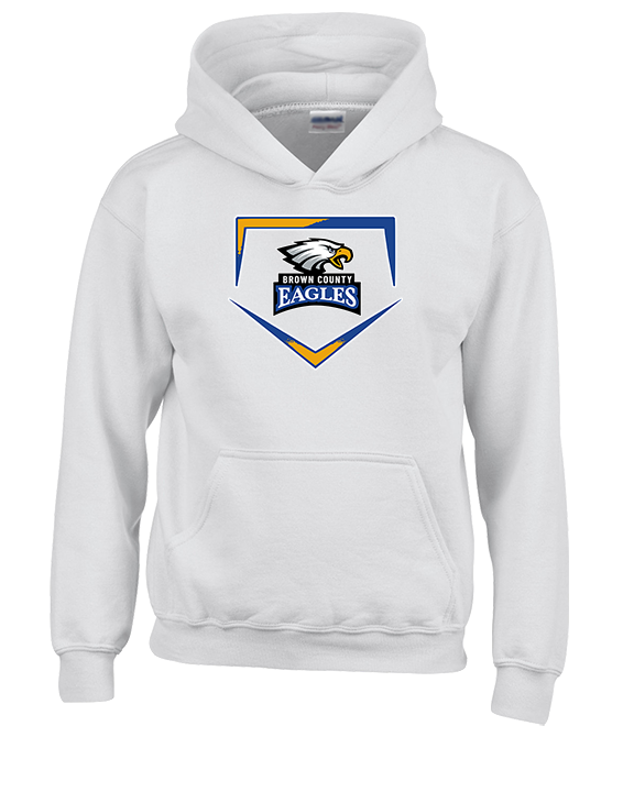 Brown County HS Baseball Plate - Youth Hoodie