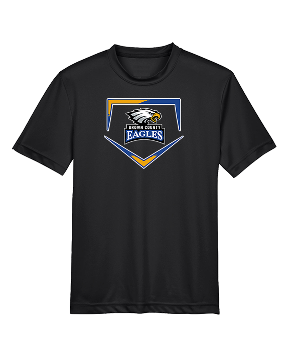 Brown County HS Baseball Plate - Youth Performance Shirt
