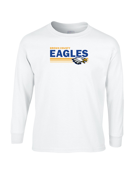 Brown County HS Baseball Stripes - Cotton Longsleeve