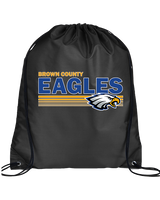 Brown County HS Baseball Stripes - Drawstring Bag