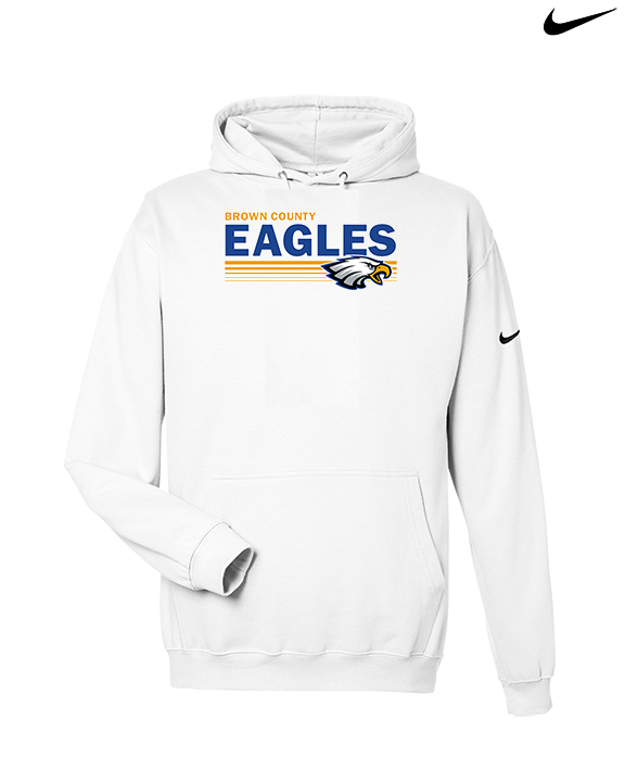 Brown County HS Baseball Stripes - Nike Club Fleece Hoodie