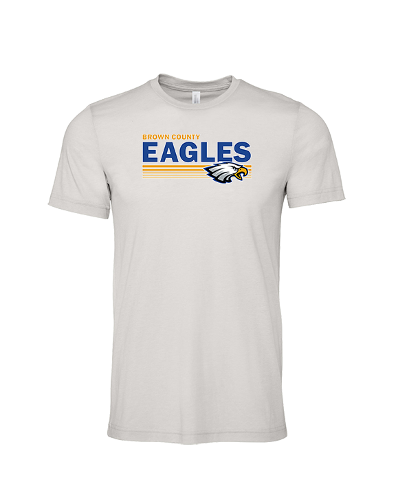 Brown County HS Baseball Stripes - Tri-Blend Shirt