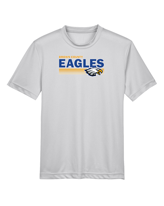 Brown County HS Baseball Stripes - Youth Performance Shirt