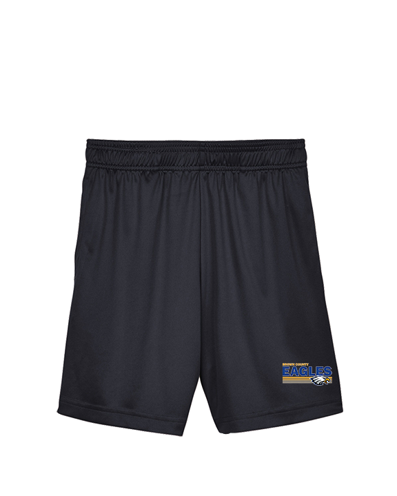 Brown County HS Baseball Stripes - Youth Training Shorts