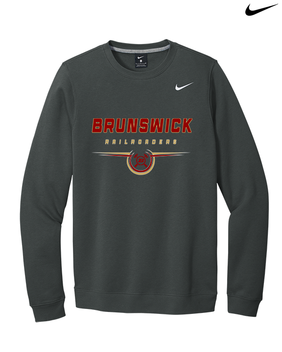 Brunswick HS Football Design - Mens Nike Crewneck