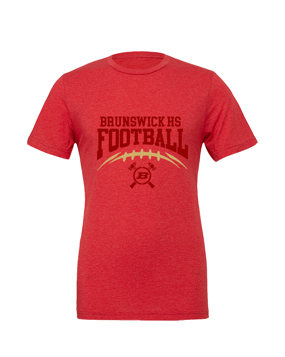 Brunswick HS Football School Football - Tri-Blend Shirt
