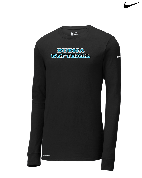 Buena HS Softball Logo - Nike Dri-Fit Poly Long Sleeve