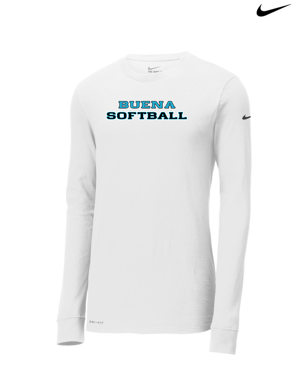 Buena HS Softball Logo - Nike Dri-Fit Poly Long Sleeve