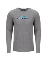 Buena HS Softball Logo - Tri Blend Long Sleeve