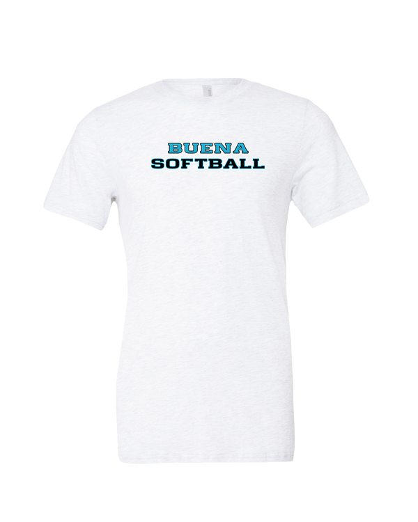 Buena HS Softball Logo - Mens Tri Blend Shirt