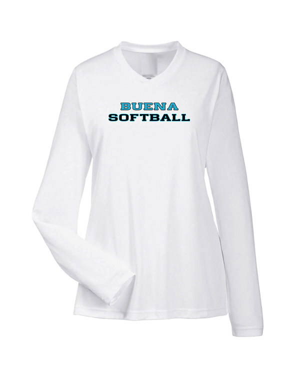Buena HS Softball Logo - Womens Performance Long Sleeve