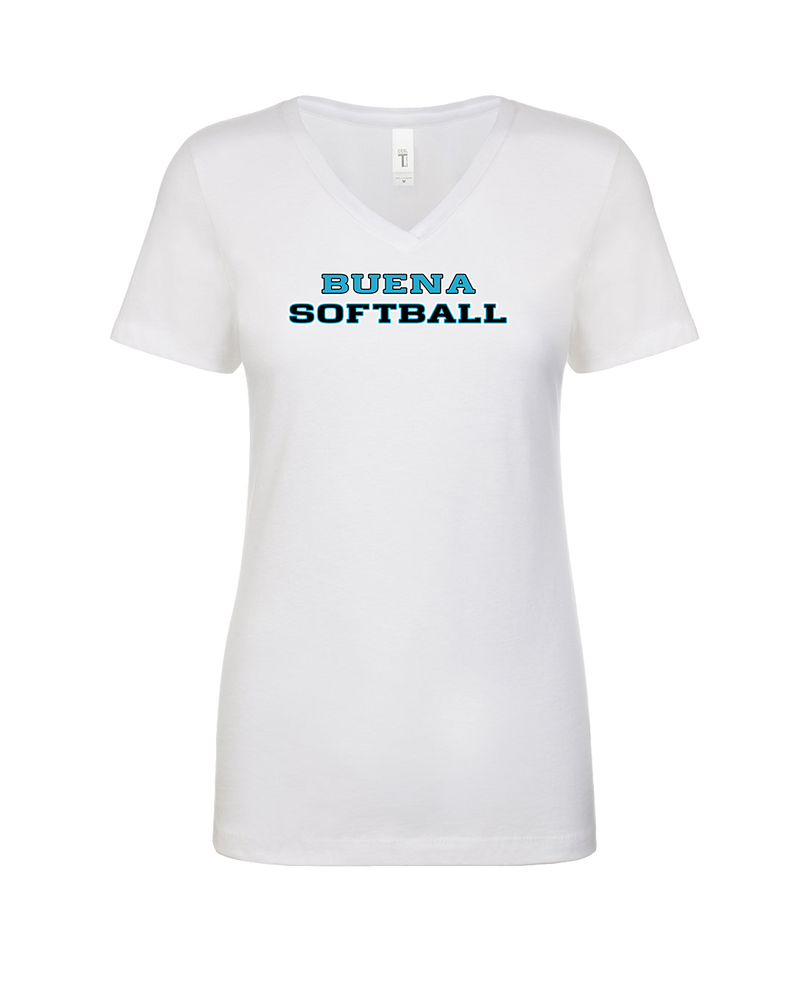 Buena HS Softball Logo - Womens V-Neck