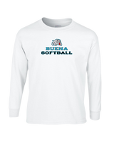Buena HS Softball Bulldog Logo - Mens Basic Cotton Long Sleeve