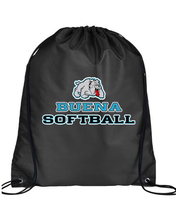 Buena HS Softball Bulldog Logo - Drawstring Bag