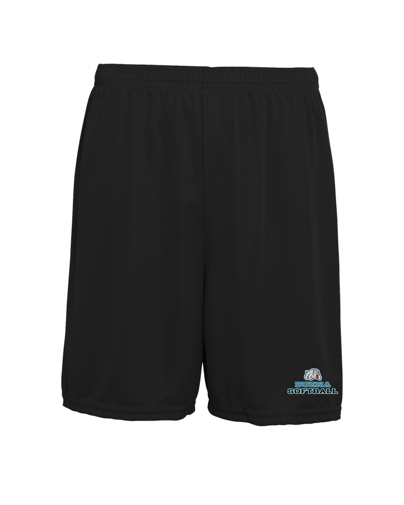 Buena HS Softball Bulldog Logo - 7 inch Training Shorts