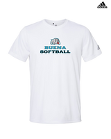 Buena HS Softball Bulldog Logo - Adidas Men's Performance Shirt