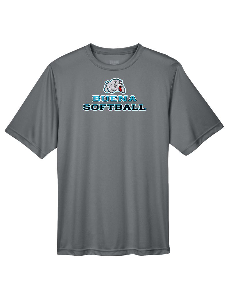Buena HS Softball Bulldog Logo - Performance T-Shirt