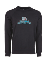 Buena HS Softball Bulldog Logo - Crewneck Sweatshirt
