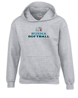 Buena HS Softball Bulldog Logo - Cotton Hoodie