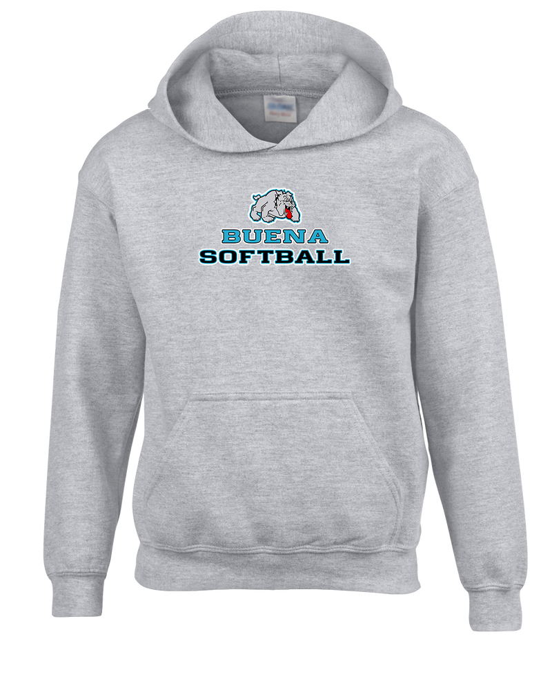 Buena HS Softball Bulldog Logo - Cotton Hoodie