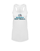 Buena HS Softball Bulldog Logo - Womens Tank Top