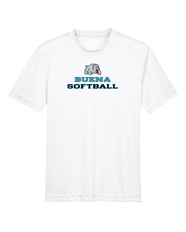 Buena HS Softball Bulldog Logo - Youth Performance T-Shirt