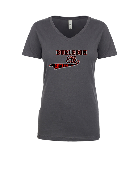 Burleson HS Softball Custom - Womens V-Neck