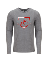 Burleson HS Softball Plate - Tri-Blend Long Sleeve