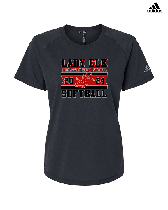 Burleson HS Softball Stamp - Womens Adidas Performance Shirt