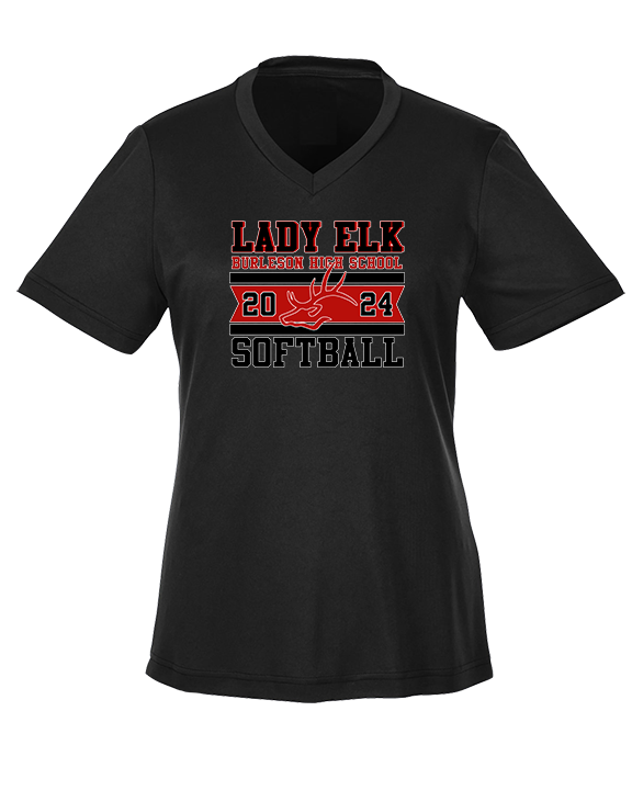 Burleson HS Softball Stamp - Womens Performance Shirt