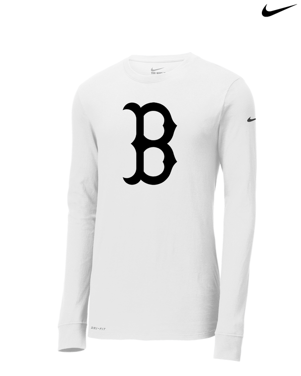 Burnsville HS Baseball B Logo - Nike Dri-Fit Poly Long Sleeve