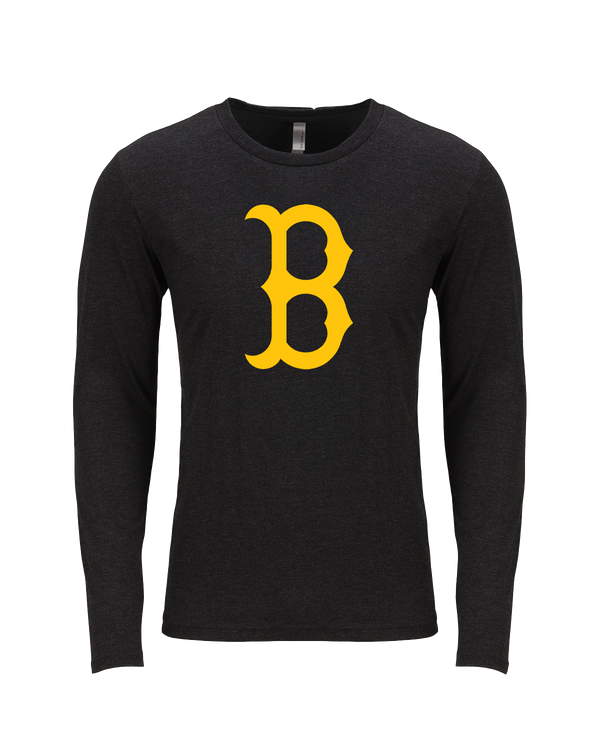 Burnsville HS Baseball B Logo - Tri Blend Long Sleeve