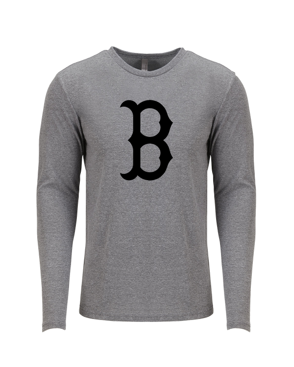 Burnsville HS Baseball B Logo - Tri Blend Long Sleeve