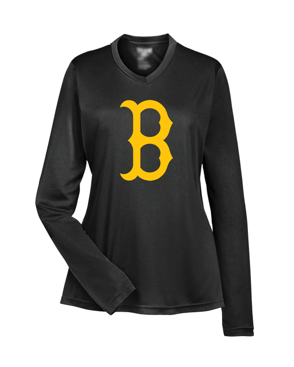 Burnsville HS Baseball B Logo - Womens Performance Long Sleeve