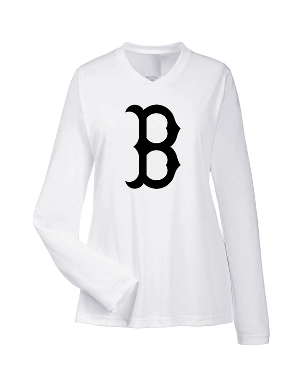 Burnsville HS Baseball B Logo - Womens Performance Long Sleeve