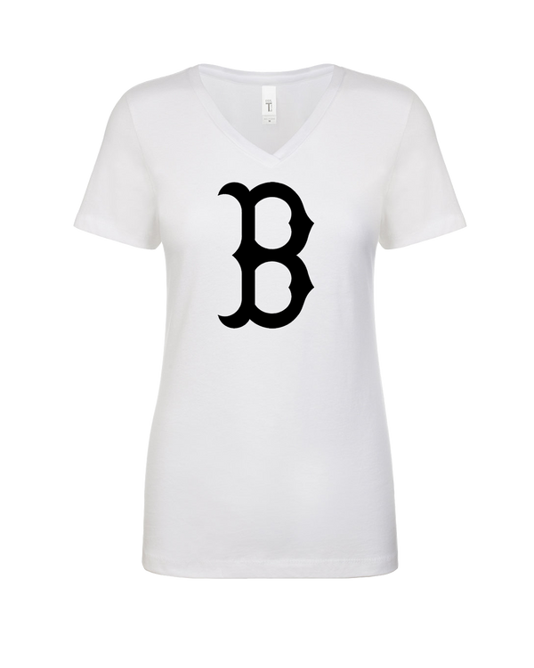 Burnsville HS Baseball B Logo - Womens V-Neck