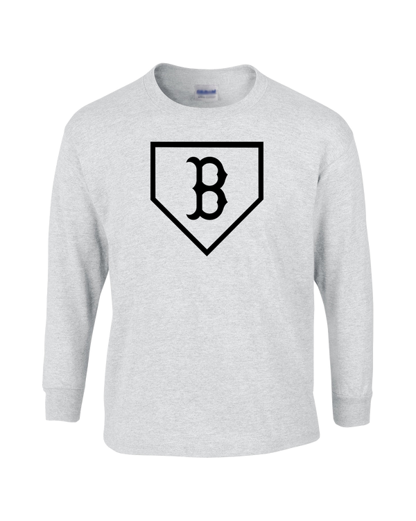 Burnsville HS Baseball Plate Logo - Mens Basic Cotton Long Sleeve