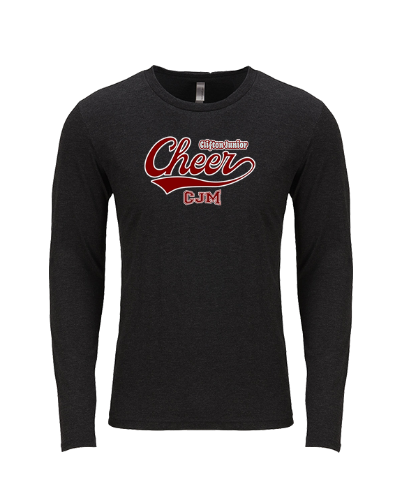 CJM HS Cheer Cheer Banner - Tri-Blend Long Sleeve