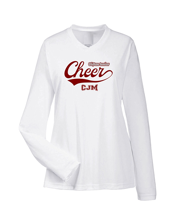 CJM HS Cheer Cheer Banner - Womens Performance Longsleeve
