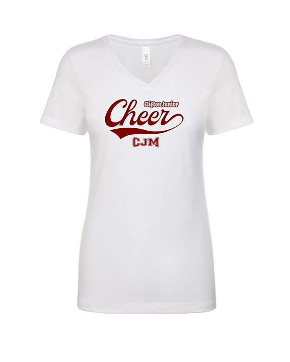 CJM HS Cheer Cheer Banner - Womens V-Neck