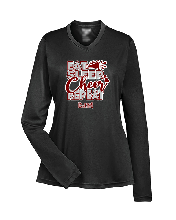 CJM HS Cheer Eat Sleep Cheer - Womens Performance Longsleeve