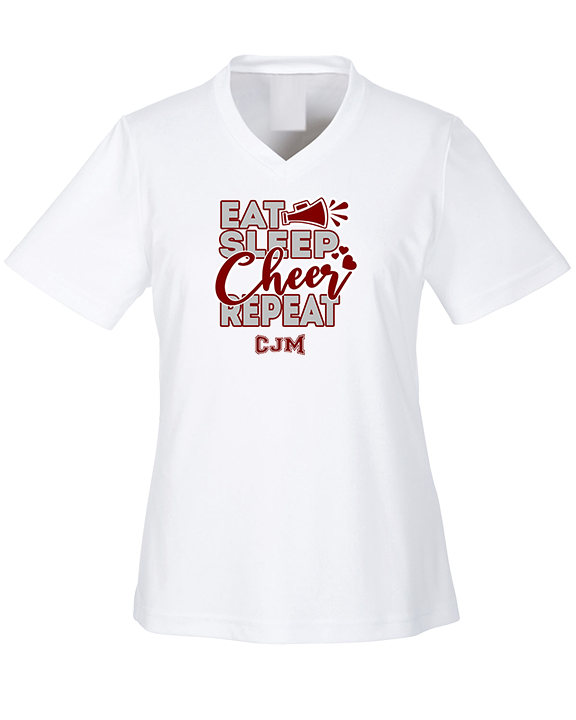 CJM HS Cheer Eat Sleep Cheer - Womens Performance Shirt