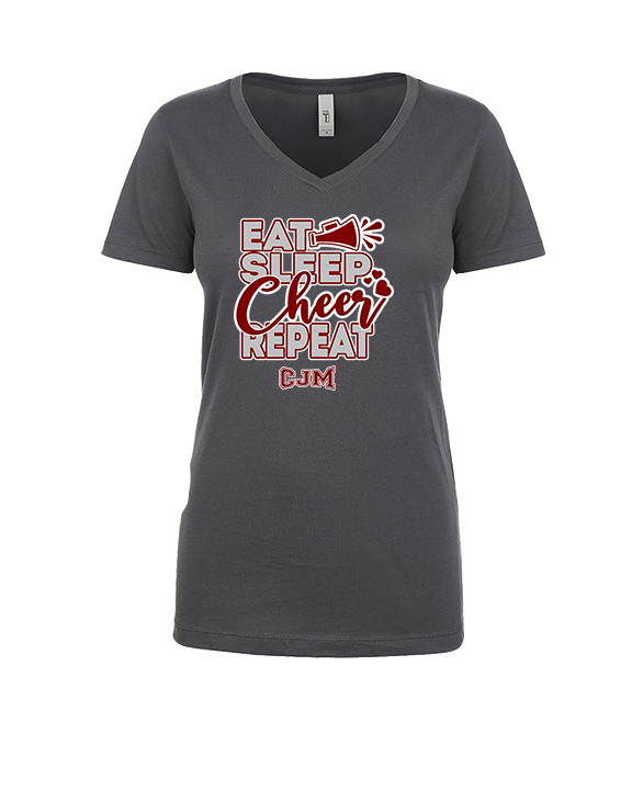 CJM HS Cheer Eat Sleep Cheer - Womens Vneck